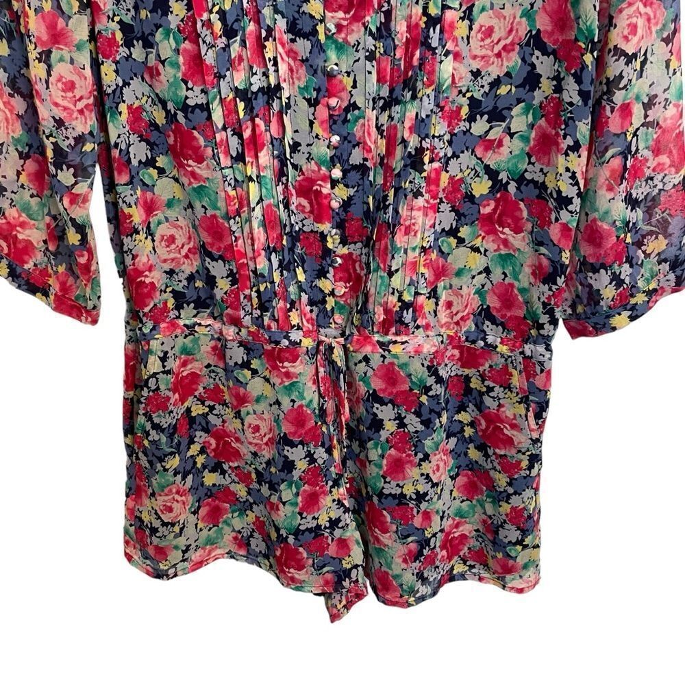 Joie Amara C Romper Floral Silk Size Small - Picture 5 of 8